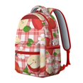 thumbnail image 2 of Cute Cartoon Apple Print Waterproof School Backpack - Ergonomic Student Bookbag with Padded Straps, Lightweight Durable Daypack for Teens, College Students & Commuters, Red Green Classic Fruit Design, 2 of 6