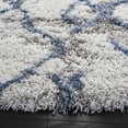 thumbnail image 3 of SAFAVIEH Horizon Milica Abstract Shag Area Rug, Ivory/Blue, 5' x 5' Round, 3 of 8