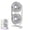 White, variant on Dual Head Fan with Independent Control, 2400mAh Rechargeable Battery Operated Fan, 360 Rotation & Oscillation Desk Fan, 3 Speeds Quiet Personal Circulator for Office Bedroom Home Travel (14.2)