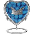thumbnail image 4 of Urna de Cremación Trupoint Memorials Pequeña en Forma de Corazón con Alas Plateadas, 4 of 5