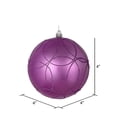 thumbnail image 3 of Vickerman 4" Orchid Candy Finish Ornament with Circle Glitter Pattern, 4 per Bag, 3 of 4