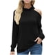 thumbnail image 1 of Suéter pequeño de un solo hombro con cuello alto y manga larga para mujer Fridja  ghj987+3549, 1 of 6