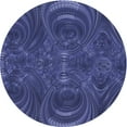 thumbnail image 1 of Ahgly Company Tapis Rond Lavable en Machine Intérieur Transitionnel Bleu, 8 Pieds Rond, 1 of 7
