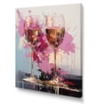 thumbnail image 2 of Designart "Essence of Champagne in Pink and Gold" Food & Beverage Canvas Wall Art - Traditional Pink Champagne Bedroom Canvas Wall Art, 2 of 6