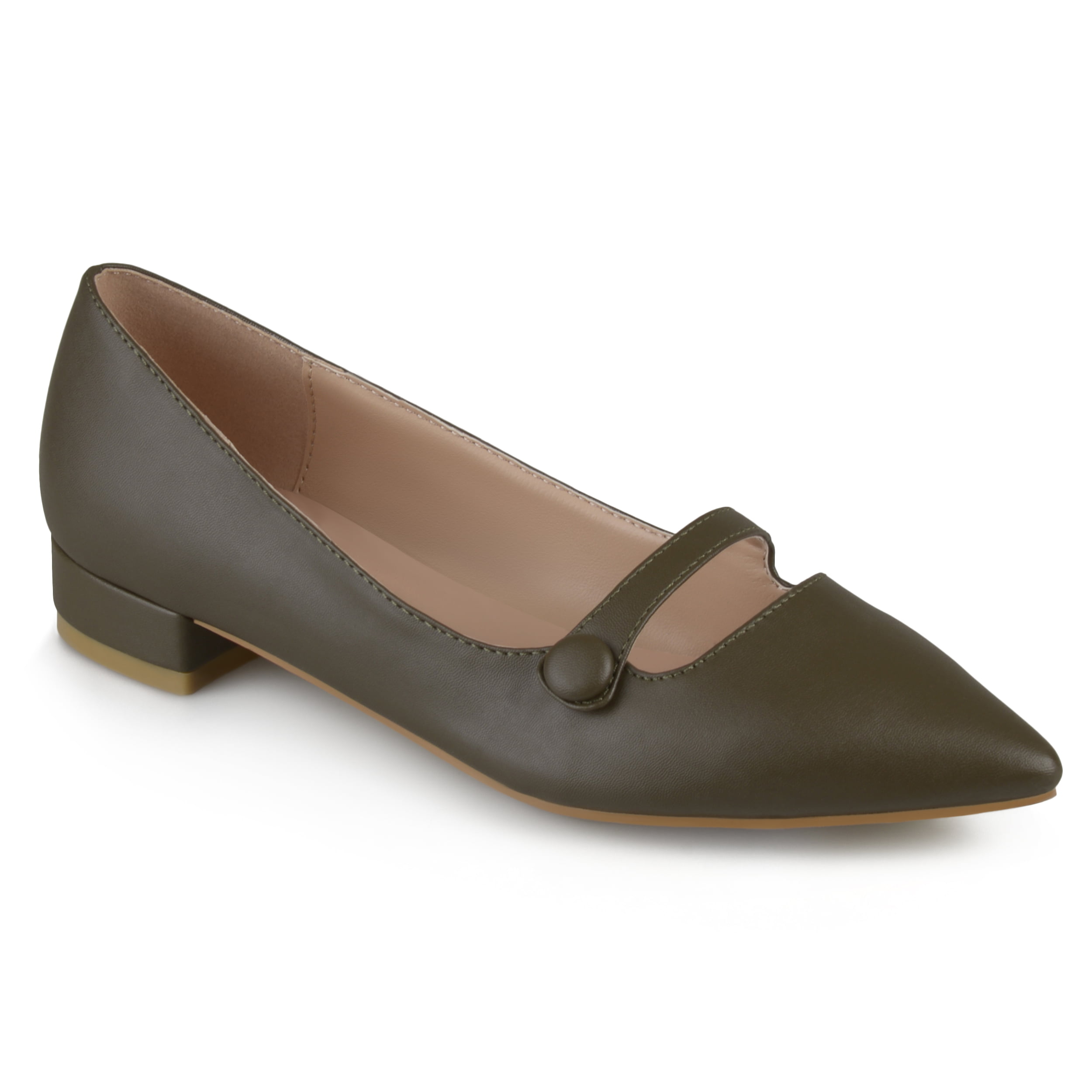 Brinley Co. - Womens Pointed Toe Faux Leather Flats - Walmart.com ...