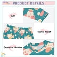 thumbnail image 4 of Airplane Flower Pattern Cotton Pajamas 2 Piece Set Sleepwear Soft and Comfortable Homewear Nightwear, 4 of 7