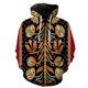 thumbnail image 1 of Sudadera con capucha y cremallera para hombre, estilo persa, manga larga, para adolescentes, con estampado 3D, estilo Harajuku unisex de gran tamaño, 1 of 6
