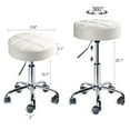 thumbnail image 2 of Taburete con ruedas Leopard redondo ajustable Work Medical, blanco, 2 of 6