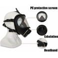 thumbnail image 5 of Respirador táctico de cara completa para guerra química, máscara de respiración reutilizable de cara completa con filtro de carbón activado de 40 mm para protección industrial, lentes de amplio campo, 5 of 5