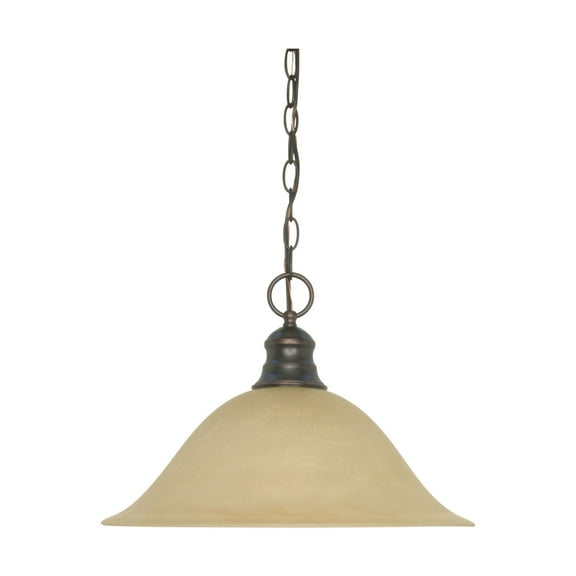 Nuvo 60-1276 - 1 Light  16"  Pendant w/ Champagne Linen Washed Glass