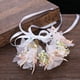 thumbnail image 3 of Diadema de novia con decoración de flores de tela hecha a mano de cristal para fiestas de baile Pulsera tipo 6, 3 of 4