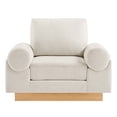 thumbnail image 5 of Armchair Accent Chair, Ivory White, Fabric, Living Kitchen Cafe Bistro Hospitality Restaurant, Modern Contemporary HB34842, 5 of 9