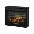 thumbnail image 3 of 31.25 Inch Metal Fireplace Inset with 7 Level Temperature Setting Black - Saltoro Sherpi, 3 of 5