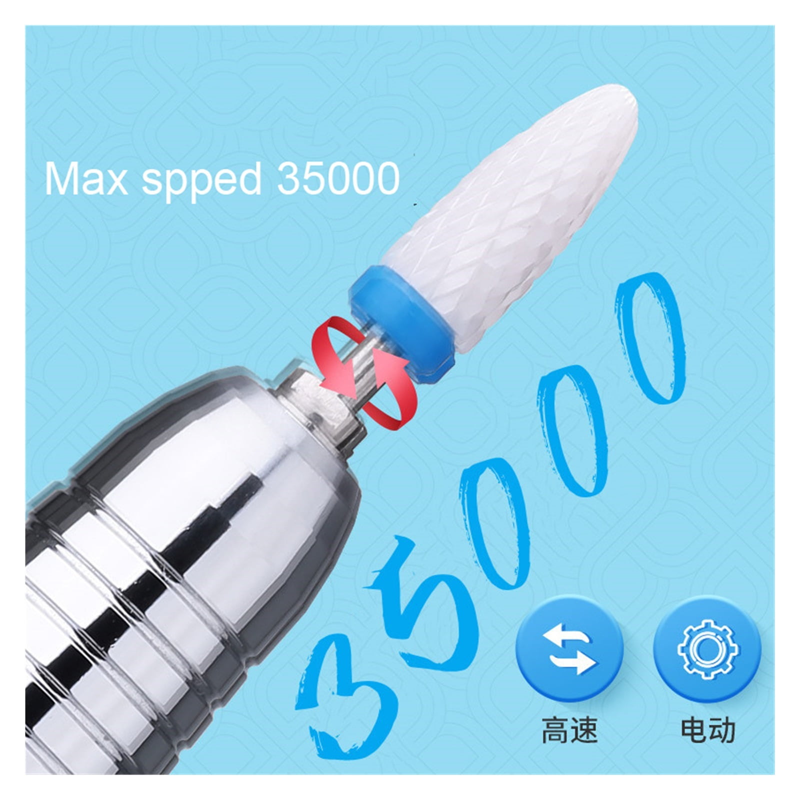 35000RPM Electric Manicure Machine, USB Nail Drill For Acrylic Gel Polish Professional Nail Drill Pen, Salon Nail Equipment