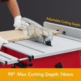thumbnail image 4 of 2025 New 10inch Table Saw, Portable Benchtop Table Saw, Stand & Push Stick, 5000RPM, Adjustable Blade Height, With Port for Connecting Dust Collector, 90°Cross Cut & 0-45°Bevel Cut, 4 of 6