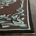 thumbnail image 4 of Safavieh DuraRug 6' Round Hand Hooked Rug in Chocolate, 4 of 7