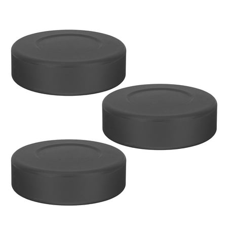 CATIEBYE Safe Durable Hockey Pucks Black Rubber PVC for All Ages 3Pcs