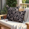thumbnail image 4 of Throw Pillow Covers - Set of 4 Embroidered Decorative Cushion Case for Home Decor Sofa Couch Chair Bed Patio Living Room Bedroom Car Office Study - Black Beige, 14x20 Inches, 4 of 9