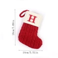 thumbnail image 2 of JeashCHAT 26 Initial Letter Christmas Stockings, Red Personalized Monogram Knitted Xmas Stocking for Kids, Candy Bag Socks Holiday and Family Stocking Decoration Xmas Gifts, 2 of 2