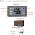 AC 110V220V DC 12/24V Digital Delay Relay LED Display Cycle Timer