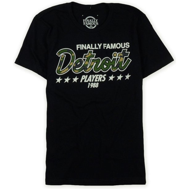 Ecko Unltd. Playera gráfica Camo Detroit Players para hombre, negra, mediana