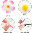 thumbnail image 2 of 50Pcs 2.4" Foam Hawaiian Frangipani Flowers Artificial Plumeria Flowers for Party Beach Vacation Home Wedding Decoration(Mix Colors), 2 of 5