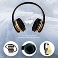 thumbnail image 3 of Auriculares inalámbricos PowerLocus Bluetooth plegables micrófono integrado iPhone Samsung LG iPad Dorado, 3 of 3