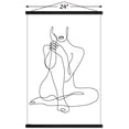 thumbnail image 3 of Woman - Continuous Line Drawing Wall Poster with Magnetic Frame, 22.375" x 34", 3 of 6