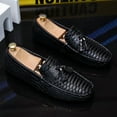 thumbnail image 6 of Men's Casual Loafers Slip On Leather Shoes Lightweight Driving Shoes Moccasins Classic Penny Loafer Flats Boat Shoes Outdoor Walking Shoes, 6 of 10