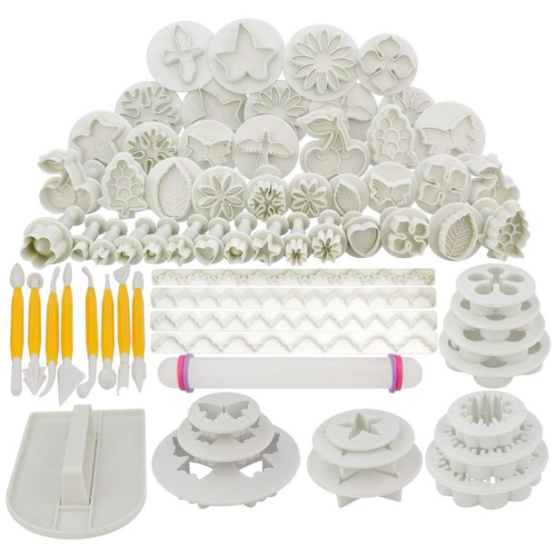 Juego de herramientas de decoración de pasteles de 68 piezas y 21 piezas, molde de cuchillo para pasteles, artesanía de azúcar, glaseado, herramienta decorativa de estilismo de flores Zhivalor FLD-3216