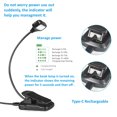 thumbnail image 2 of 1pc Lampe de Lecture, Convivial, USB Lampe à Clip Rechargeable, Longue Durée, Léger & Portable, Cadeau pour les Lecteurs, 2 of 3