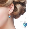thumbnail image 5 of YAFEINI Anniversary Love Jewelry Gifts for Her, Blue Heart Crystal Necklace Christmas Jewelry Set, 5 of 5