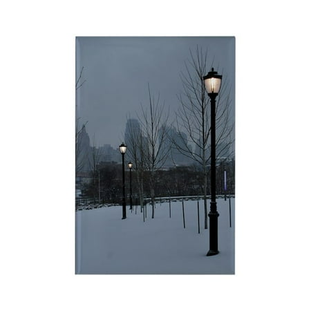 

CafePress - Overcast N Snow...Kansas City Mo - Rectangle Magnet 2 x3 Refrigerator Magnet