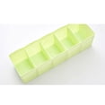 thumbnail image 4 of Diseño fresco Cajón de plástico Organizador Corbata Sujetador Calcetines Contenedor de almacenamiento Divisor multipropósito Cajas de Almacenamiento y organización del hogar verde 6*26.5*8 cm Bearachild HA0024-02B, 4 of 6