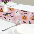 thumbnail image 4 of Yayeee Table Runner 70 inches Long Home Kitchen Dinning Party Decoration, Pink Halloween Ghosts, 4 of 7
