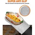 thumbnail image 4 of Paquete de 7 guantes de horno y agarraderas extra largos, silicona antideslizante resistente al calor hasta 500 °F con forro acolchado con mini guantes de horno y almohadillas calientes para barbacoa, 4 of 5