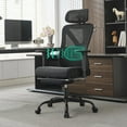thumbnail image 4 of Okeysen Ergonomic Office Chair with Automatic Induction Massage, High Back Mesh Office Chairs with Adjustable 2D Headrest & 3D Armrests, Reclining Office Chair with Footrest for Home,, 4 of 17