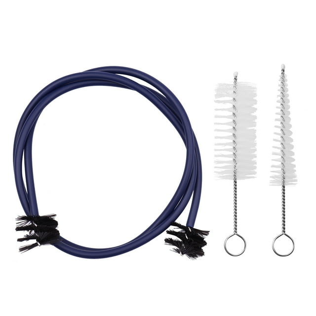 Cepillo Kit de limpieza de mantenimiento de trompeta Cepillo de boquilla + Cepillo de válvula + Cepillo flexible Accesorio de limpieza de mantenimiento de instrumentos musicales Tomshoo Cepillo