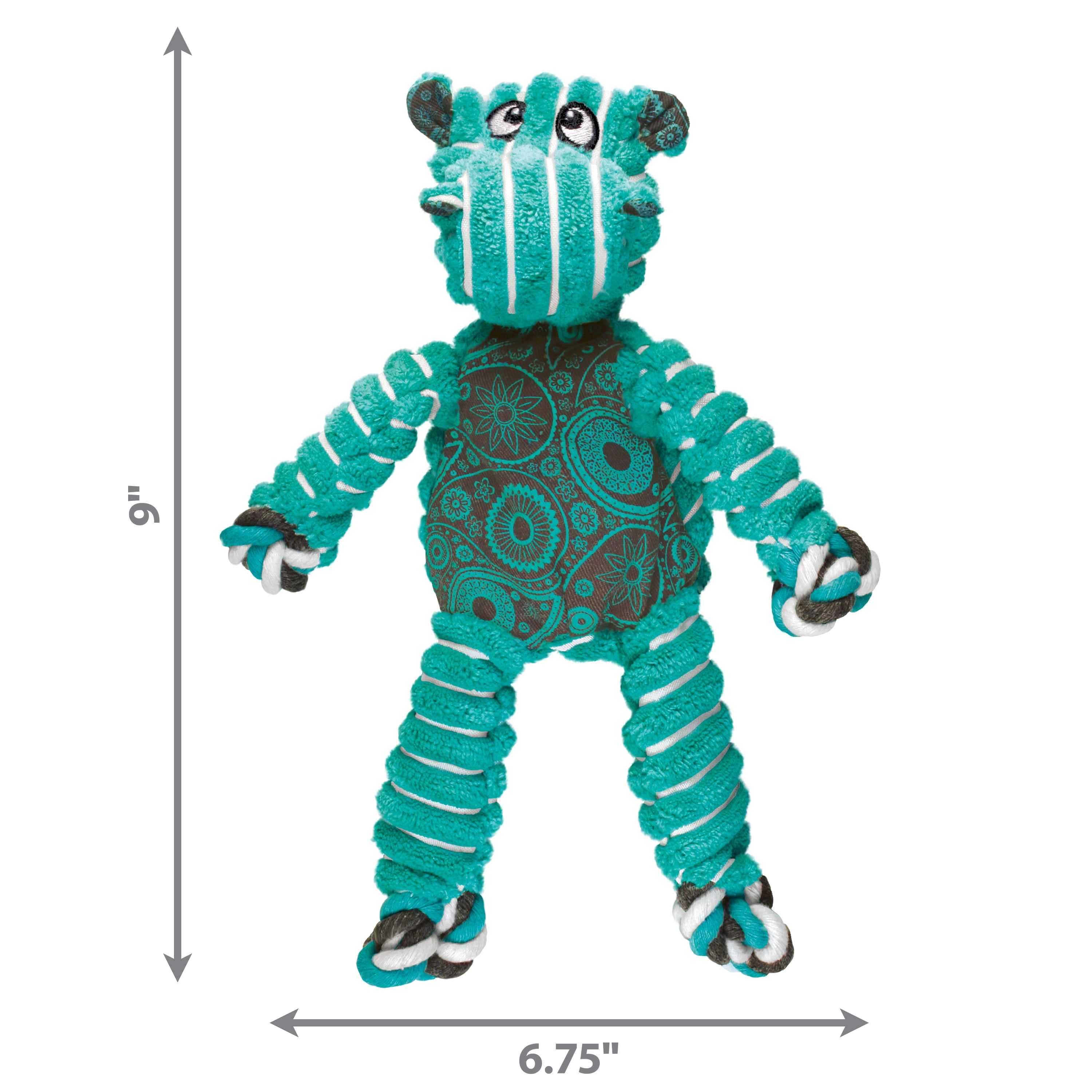 KONG® Floppy Knots Squeaker Dog Toy, Hippo, Small/Medium