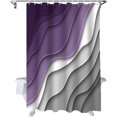 thumbnail image 1 of Shower Curtains 72 x 72 Inches Purple Grey Modern Geometric Bath Curtain Abstract Beach Waterproof Polyester Fabric Bathroom Curtain with 12 Hooks Decoration, 1 of 6