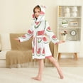 thumbnail image 4 of FORMRS Niños Bathrobe Unisex Hooded Robe Soft Plush Pajamas Sleepwear, Size 2-3T, Watermelon Pattern, 4 of 7