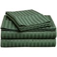 thumbnail image 1 of 400 Thread Count Egyptian Cotton Split King Sheet Set Stripe  Hunter Green, 1 of 1