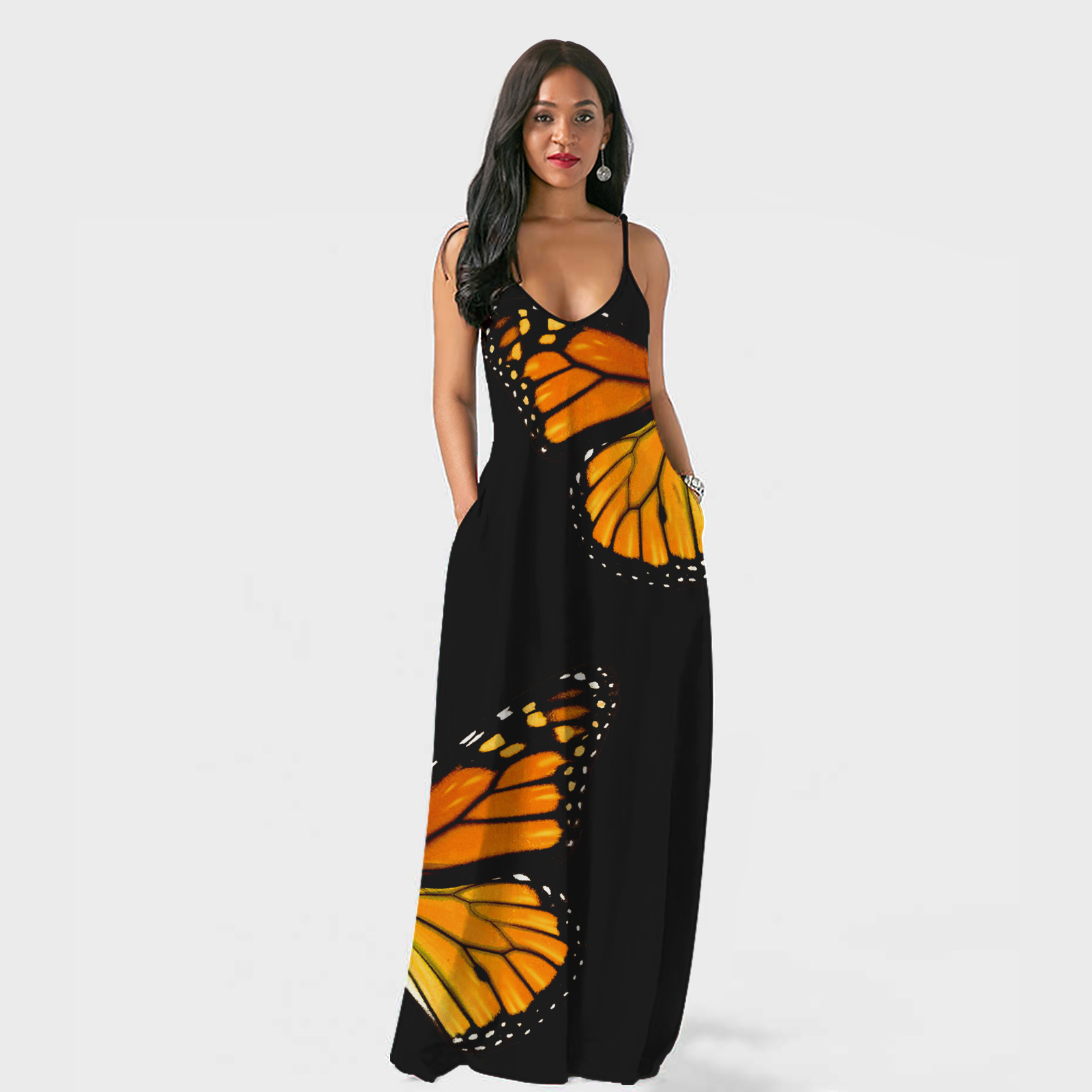 walmart orange dress