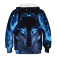 thumbnail image 2 of Sudadera con capucha y estampado de lobo en 3d para niños y niñas, sudadera, jersey, Top ABlue4-5 años, 2 of 5