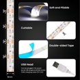 thumbnail image 3 of 5V USB LED Strip Light with Switch Decoration Waterproof Tape for House Room Backlight 1M 2M 3M 5M Ribbon, 3 of 6