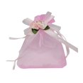 thumbnail image 1 of 50 bolsas de regalo transparentes para boda, 3,8 x 4,8 pulgadas, bolsas de regalo, bolsas de muestra con cordón rosa (rosa), 1 of 5