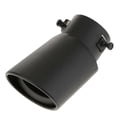 thumbnail image 3 of Black Car Exhaust Muffler Tip Stainless Steel Pipe Modified Rear Tail Throat, 3 of 4