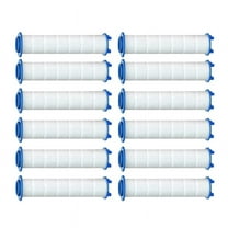 12PCS Replacement Shower Filter for Hard Water - High Output Shower Water Filter to Remove Chlorine and Fluoride Home plastic White & Blue