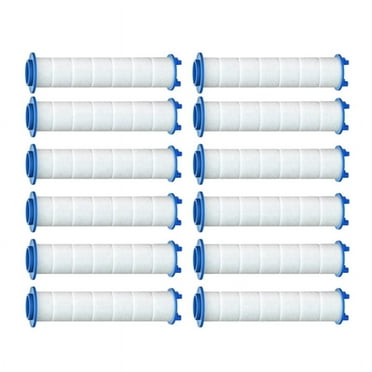 12PCS Replacement Shower Filter for Hard Water - High Output Shower Water Filter to Remove Chlorine and Fluoride Home plastic White & Blue