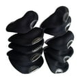 thumbnail image 7 of Set of 10 Golf Club Covers for Irons with Top Window 3, 4, 5, 6, 7, 8, 9, A, PW, Black Gray, 7 of 7